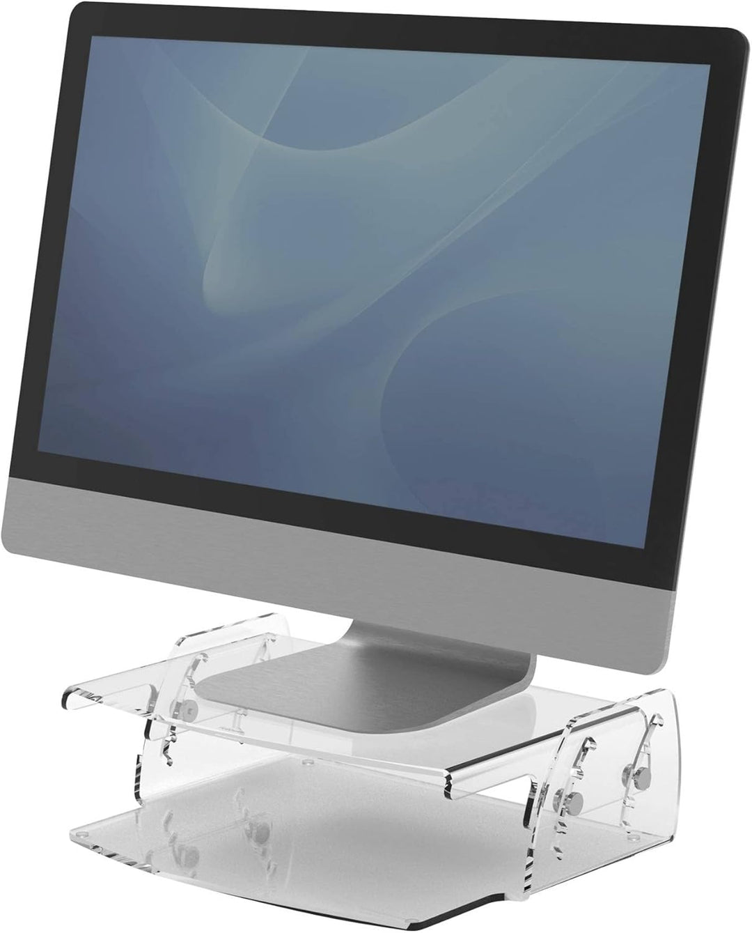 Fellowes Clarity Monitorständer, höhenverstellbar, 10kg Tragkraft, transparent