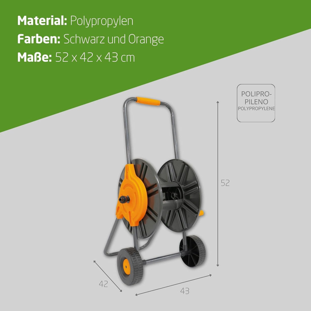 Amig - Schlauchwagen | für 1/2" Schläuche | max. 60m gerollt | mit Kurbel zum einfachen Aufrollen |