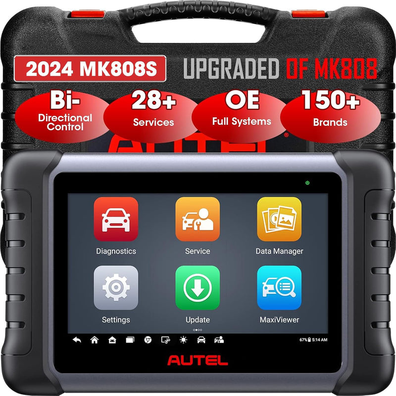 Autel MaxiCOM MK808S-OBD2 Diagnosegerät, 2023 Bidirektionales Tool Aktualisiert von MaxiCheck MX808