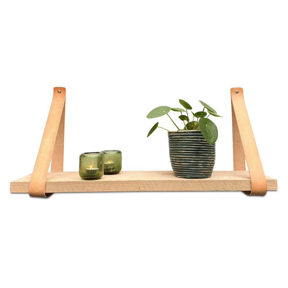 Brute Strength - Regalträger leder - Natur - 6 Stück - Regalstützen - Wandstützen - Regalbänder - Vo