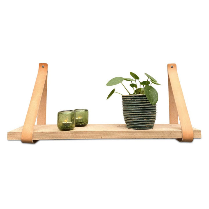 Brute Strength - Regalträger leder - Natur - 6 Stück - Regalstützen - Wandstützen - Regalbänder - Vo