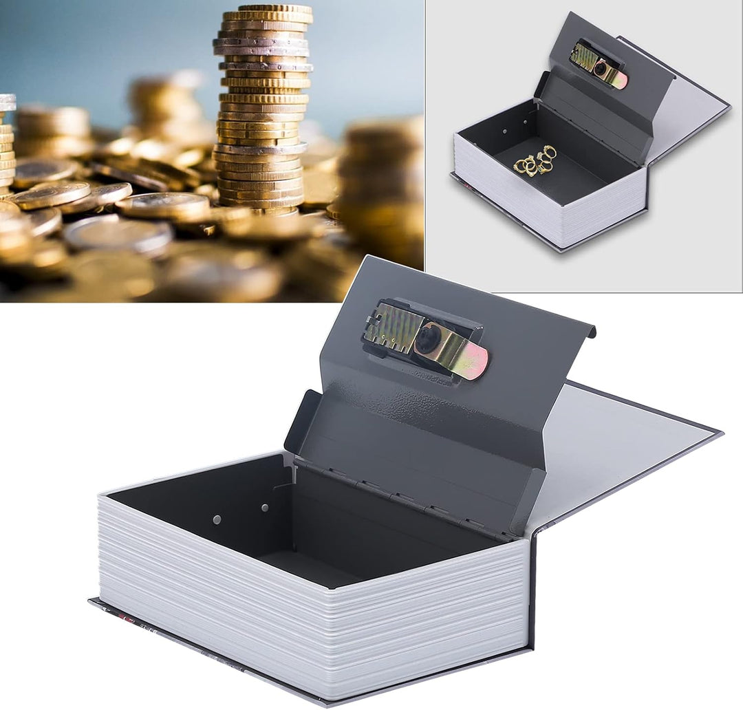 Hapivida Mini Book Safe, Passwortgeschützte Safe Box im Wörterbuch Design für Schmuck Bargeld Dokume