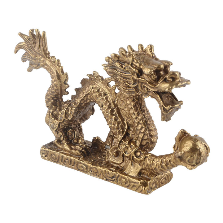 Zerodis Feng Shui Ornament Ornaments Craft Home Office Messing Good Luck Dragon Chinese Dragon Statu