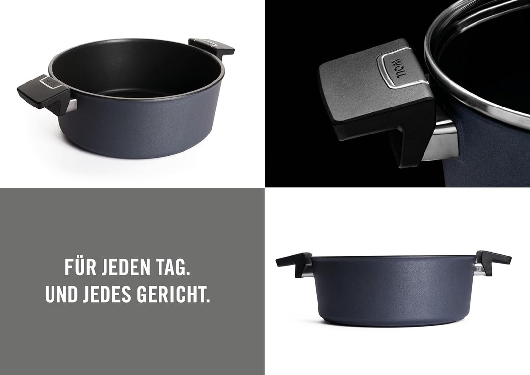 Woll Diamond Lite Kasserolle, Ø 28 cm, 10.5 cm hoch, 5.5 Liter, mit 2 Seitengriffen - Geeignet für C