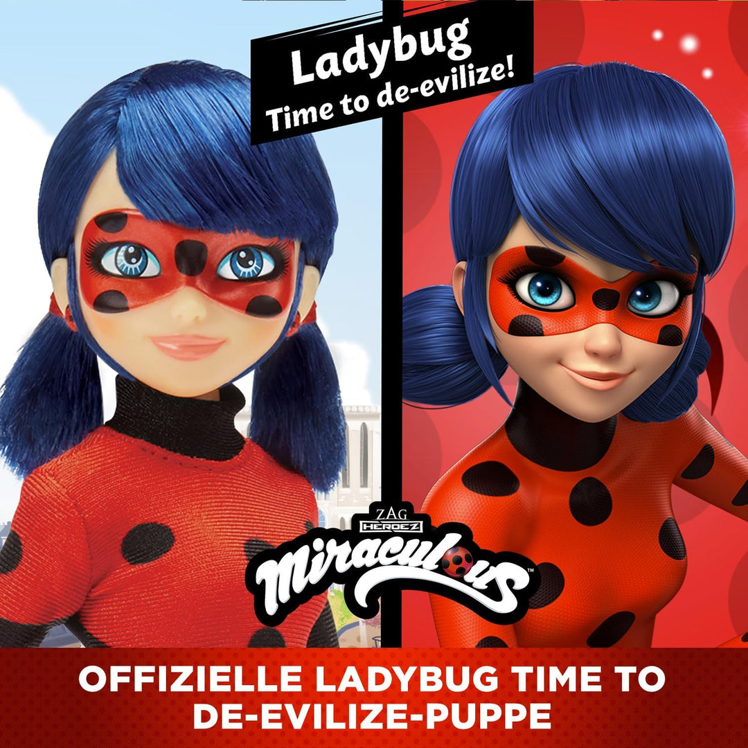 BANDAI - Miraculous Ladybug - Puppe - Ladybug Time to de-evilize- 26 cm grosse Ankleidepuppe - P5000