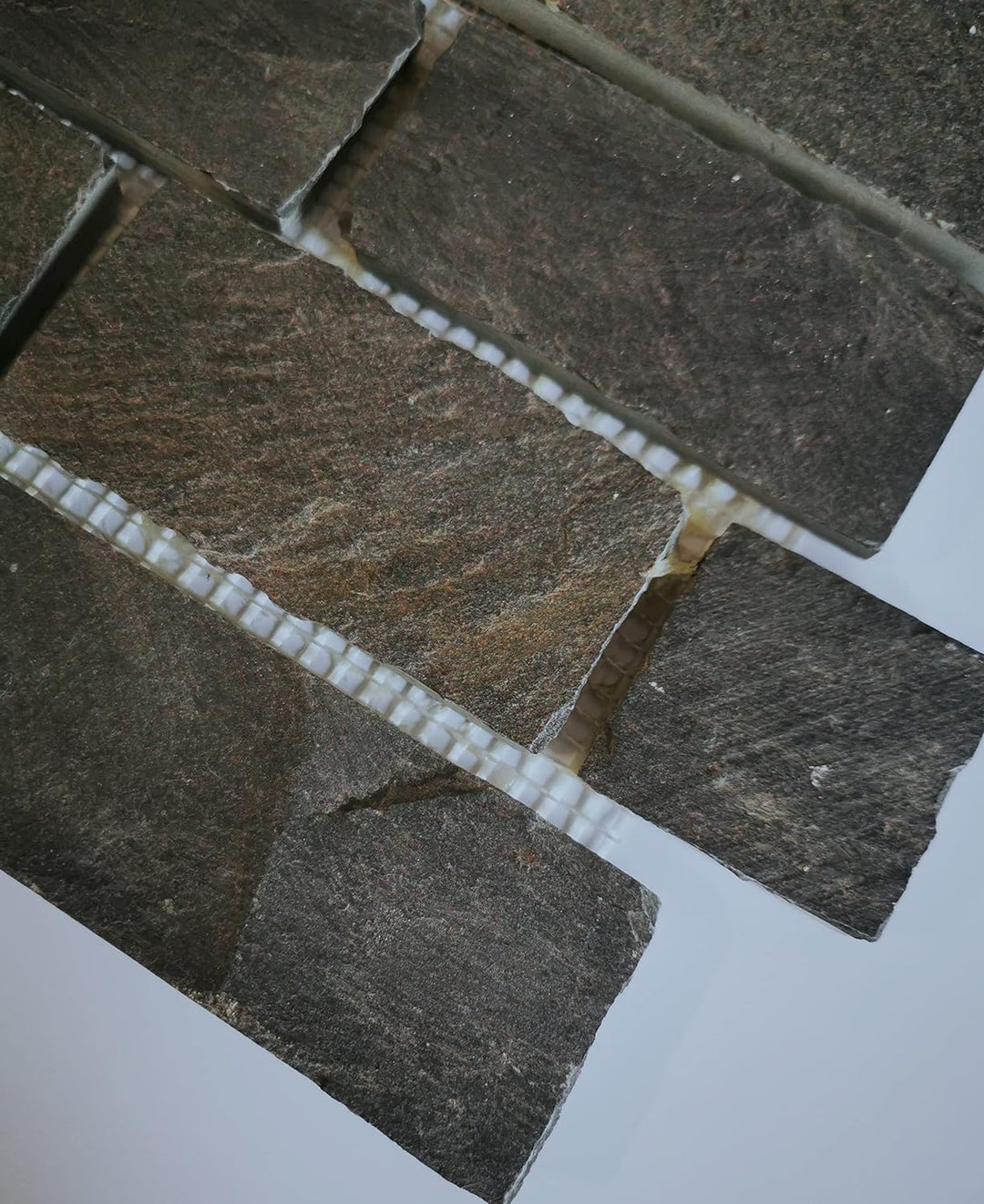 Mosaik Fliese Schiefer Naturstein anthrazit Black für BODEN WAND BAD WC DUSCHE KÜCHE FLIESENSPIEGEL