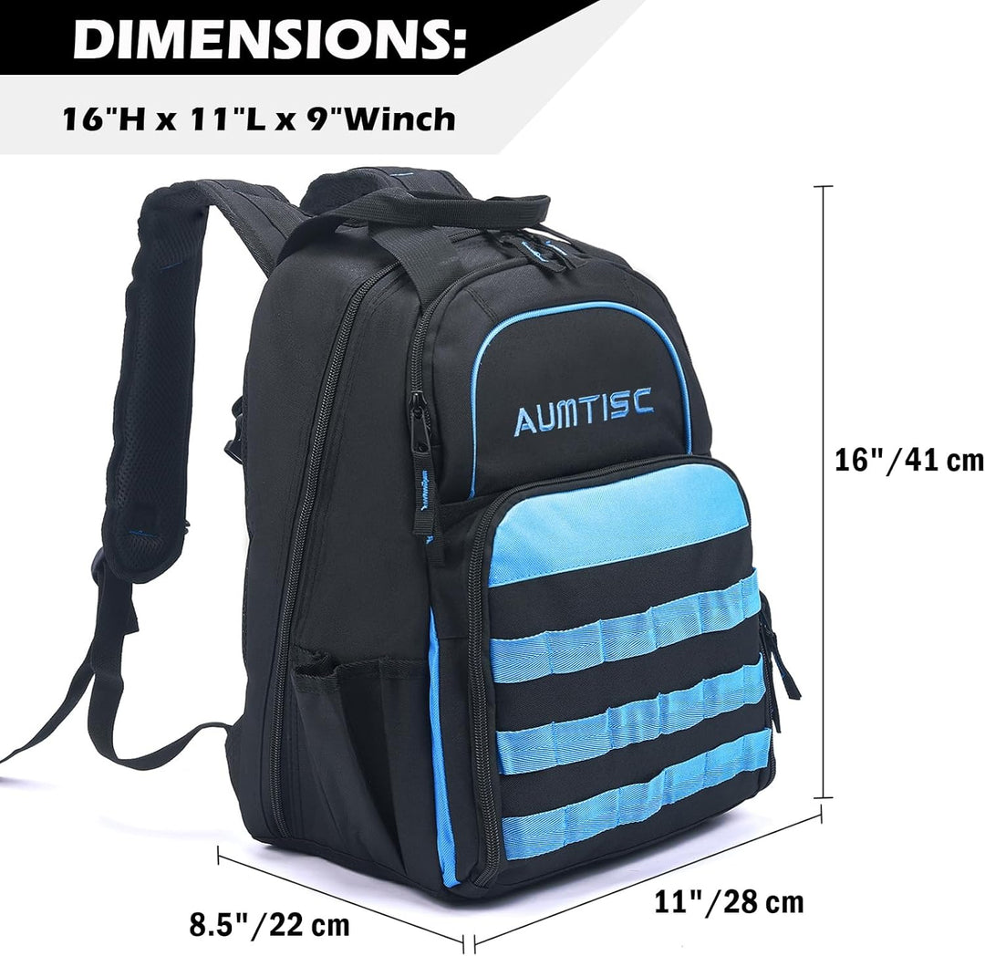 AUMTISC Werkzeugrucksack Werkzeugtasche Hochleistungs-werkzeug rucksack mit Mehrzwecktasche Industri