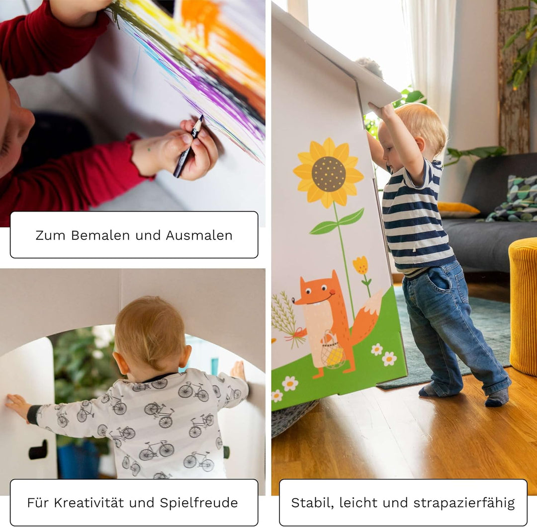Steckenpferde 10er Set aus Pappe 115 x 40 x 25 cm Hobbyhorse - Dino Stegosaurus weiss zum Bemalen un