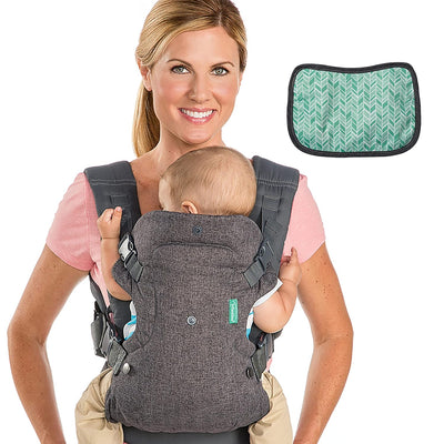 MoMi LAMI Babywippe für Kinder bis 9 kg & Infantino Flip Advanced 4-in-1 Carrier with Bib - Ergonomi