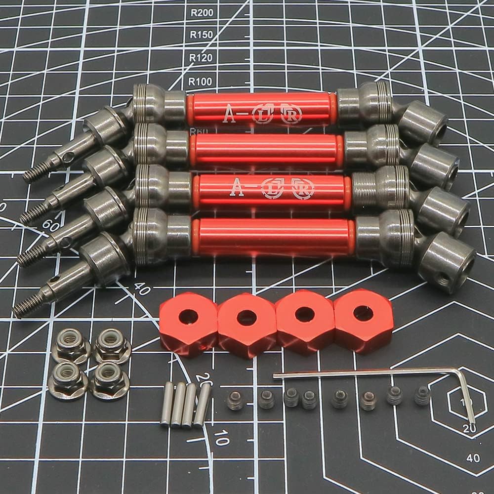 RCAWD ARRMA Antriebswellen Set,Metall Universal Vorder- und Hinterrad antriebswelle für 1/10 ARRMA 3