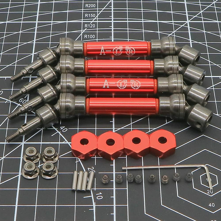RCAWD ARRMA Antriebswellen Set,Metall Universal Vorder- und Hinterrad antriebswelle für 1/10 ARRMA 3