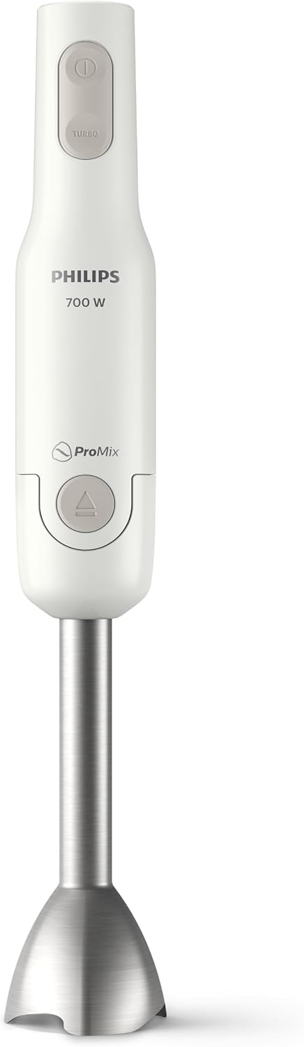 Philips Stabmixer – 650W, mit Spritzschutz und ProMix Technologie, 18 x 19 x 25 cm, weiss (HR2534/00