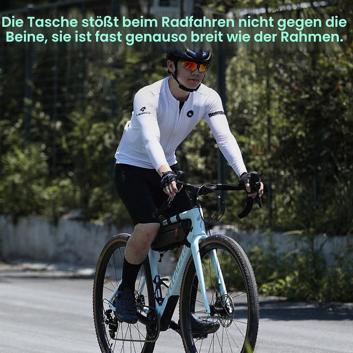 ENJOHOS Rahmentasche Fahrrad 2.1L Rohrtasche Triangeltasche Fahrradtasche Rahmen Unterrohrtasche Dre