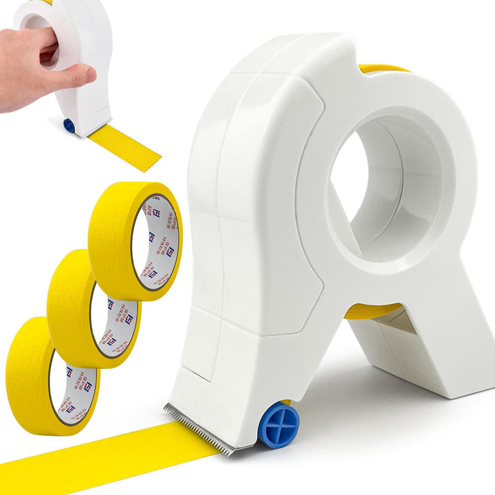 1 Stück Malerkrepp Abroller, Tragbarer Malerkrepp Abroller Wand mit 3 Rolle Malerkrepp Kreppband für