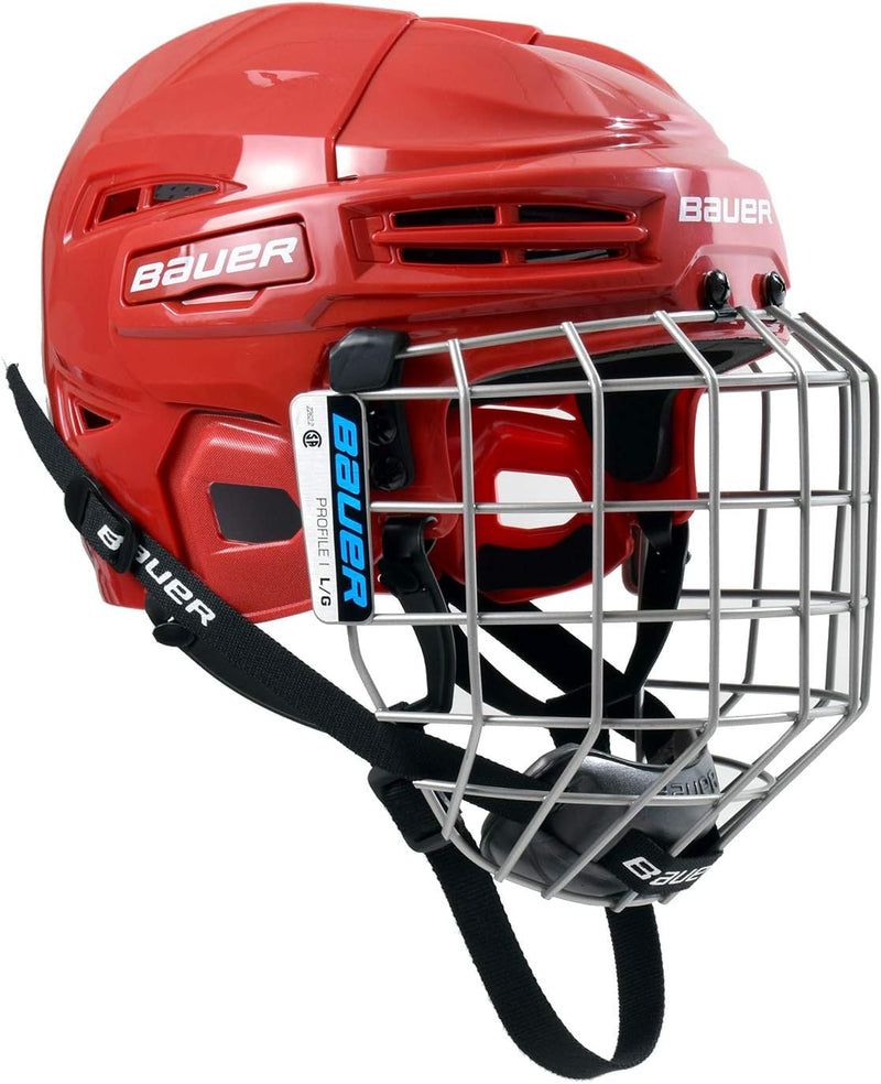 Bauer Helm mit Gitter IMS 5.0 S (50,5-55cm) rot, S (50,5-55cm) rot