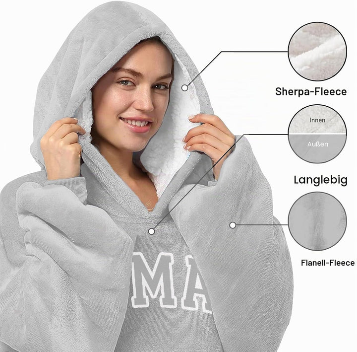 Geschenke für Mama, Hoodie Decke für Den Beste Mama, Muttertagsgeschenke Geburtstagsgeschenk für Mam