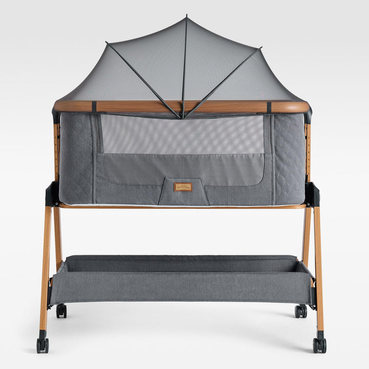 SnooBee Babybett Beistellbett Baby & Co-Sleeper – Höhenverstellbares Babybett mit Matratze, Rollen m