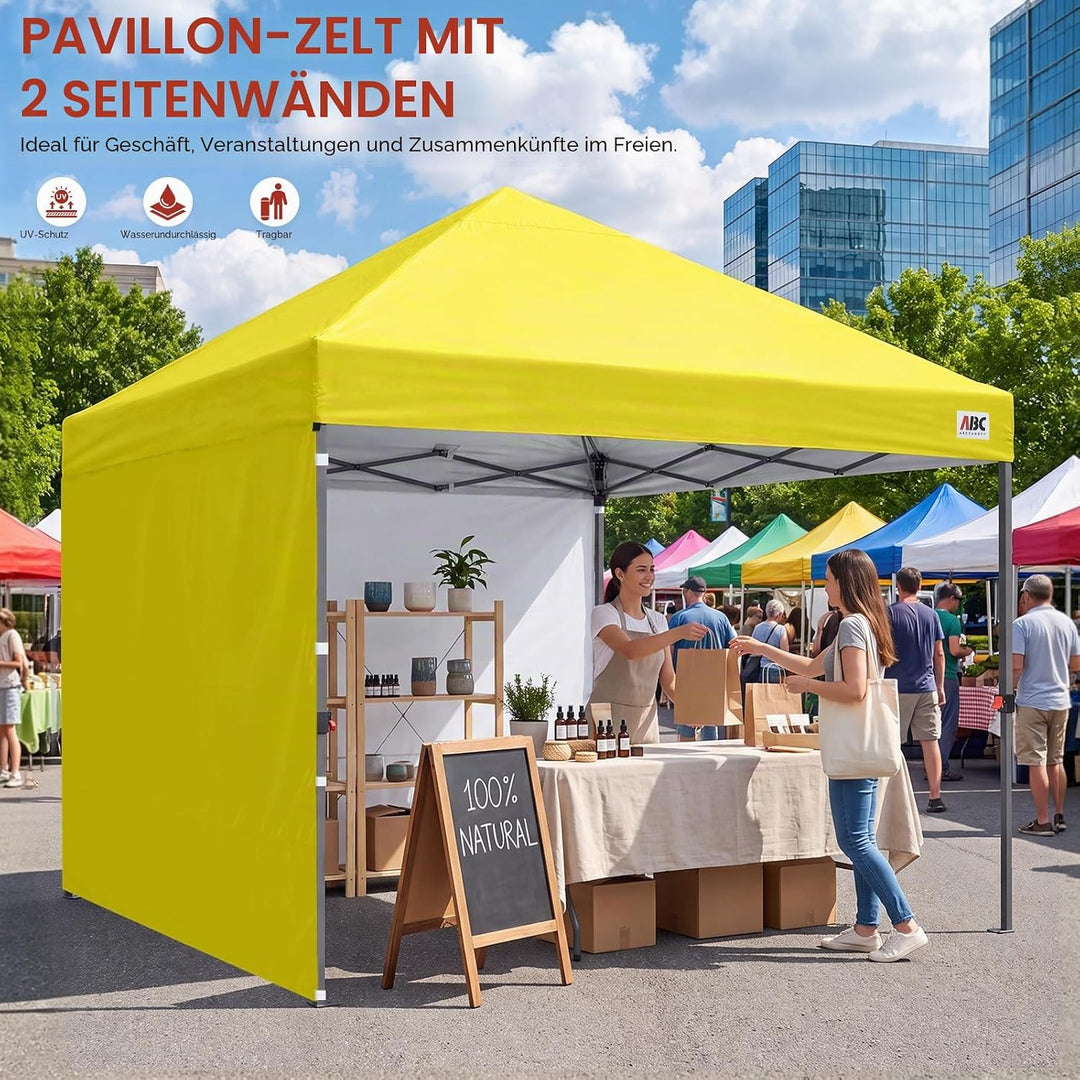ABCCANOPY Faltpavillon Wasserdicht Stabil Winterfest,UV Schutz 50+,Für Garten Camping,4 PCS Sandsack