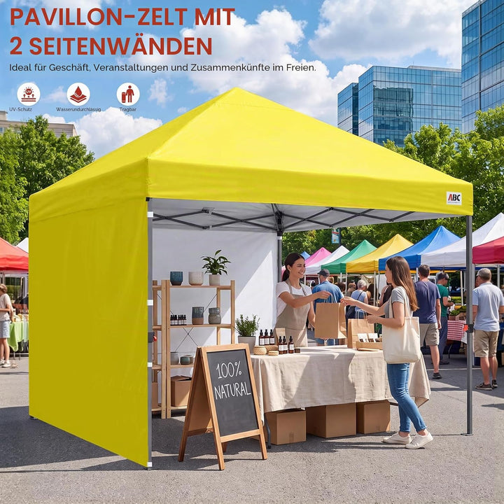 ABCCANOPY Faltpavillon Wasserdicht Stabil Winterfest,UV Schutz 50+,Für Garten Camping,4 PCS Sandsack
