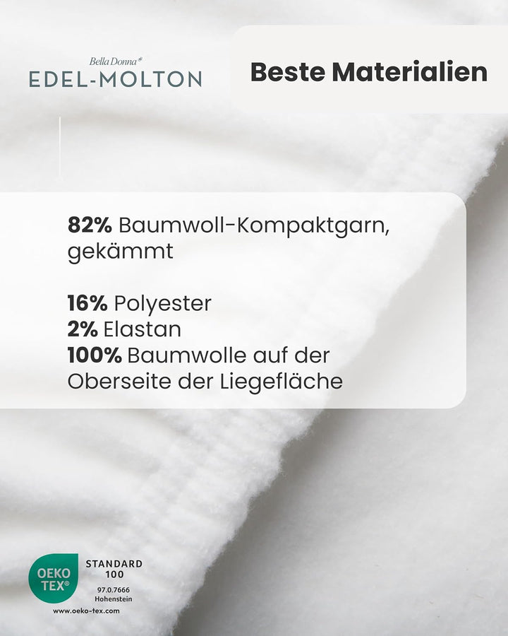 Matratzenschoner Bella Donna Edel Molton Alto 180x200-200x220cm, 180x200-200x220cm