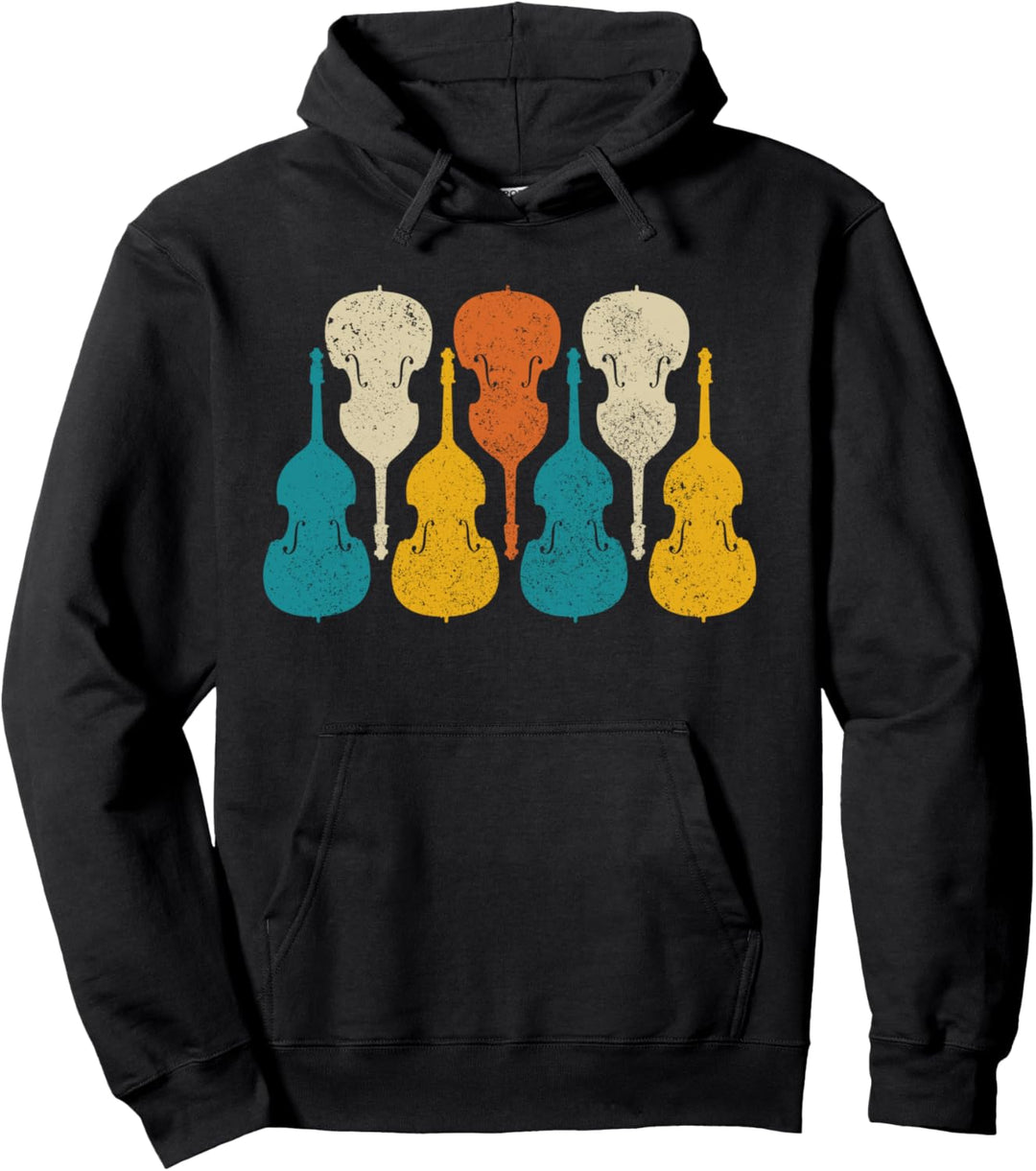 Kontrabass Vintage Bass Orchesta Jazz Musik Bassist Pullover Hoodie