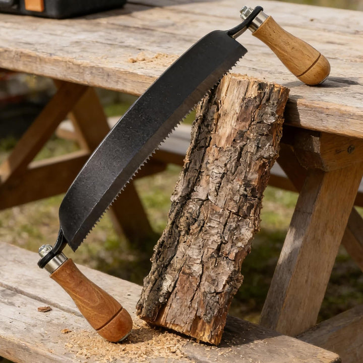 PORFOYO Zeichnen Rasur Werkzeug, 10-Zoll Zugmesser, Zugmesser Für Holz Mit Ergonomischen Holzgriffen