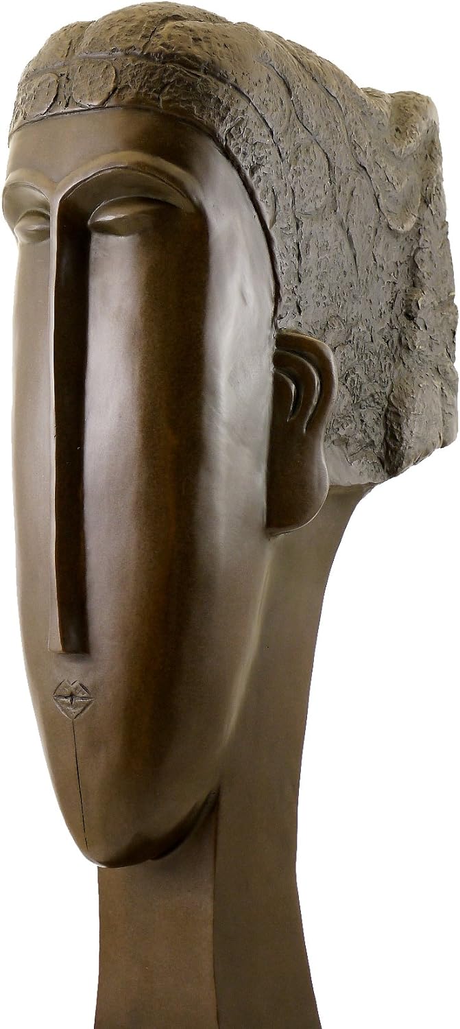Kunst & Ambiente - Bronzefigur/Bronzekopf - Head of a Woman (1912) - signiert - Amedeo Modigliani Sk