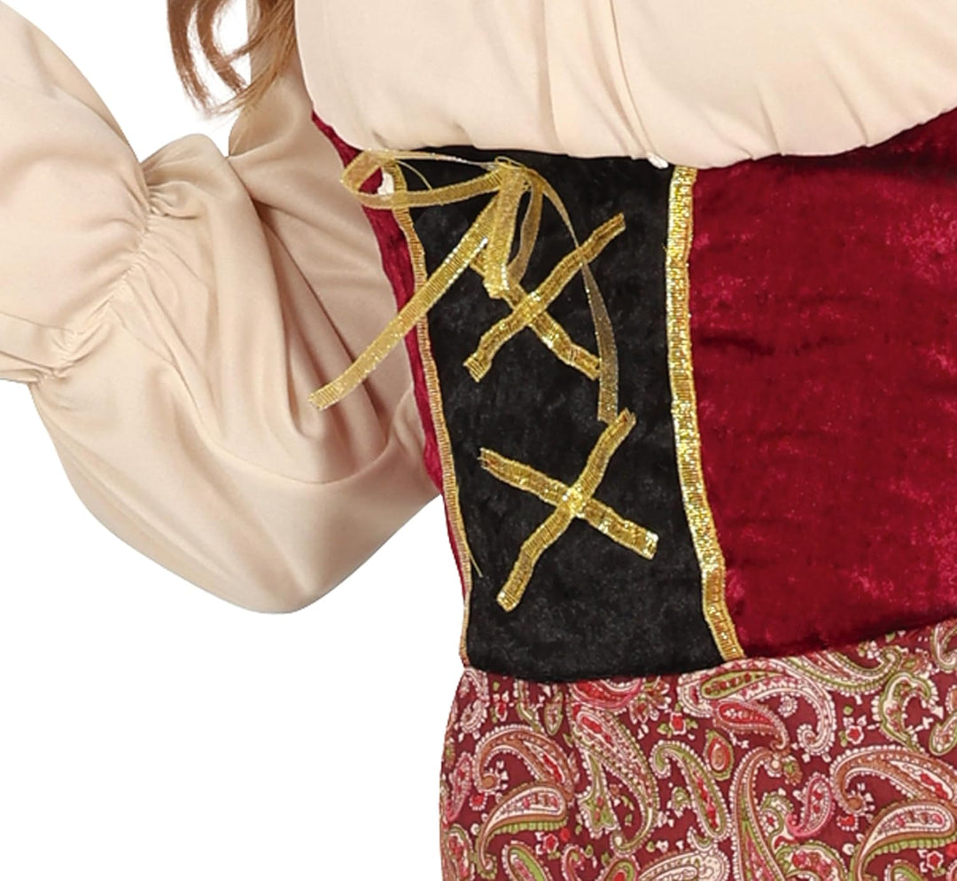 FIESTAS GUIRCA Geheimnisvolle Wahrsagerin Halloween Kostüm Damen – Zigeunerin Hellseherin Kostüm – H