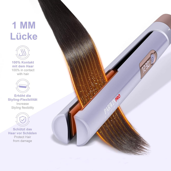 PARWIN PRO BEAUTY 3 In 1 Styling Set, Beinhaltet Glätteisen 25mm -Lockenstab 32mm & GlÄttbÜrste, mit