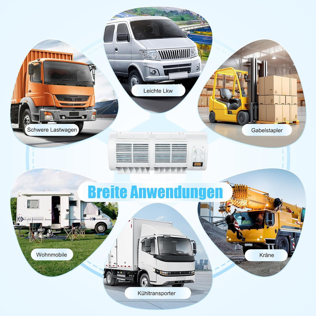 12V Auto Klimaanlage mit LCD Display 100W Auto-Klimaanlagengebläse für Lkw Gabelstapler Wohnmobile u