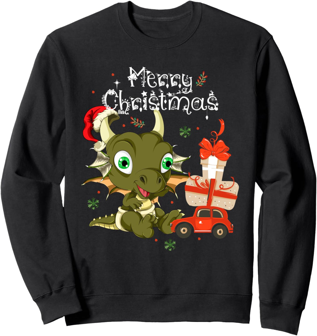 Heiligabend Pajama Geschenk Jungen Mädchen Kinder Drachen Sweatshirt
