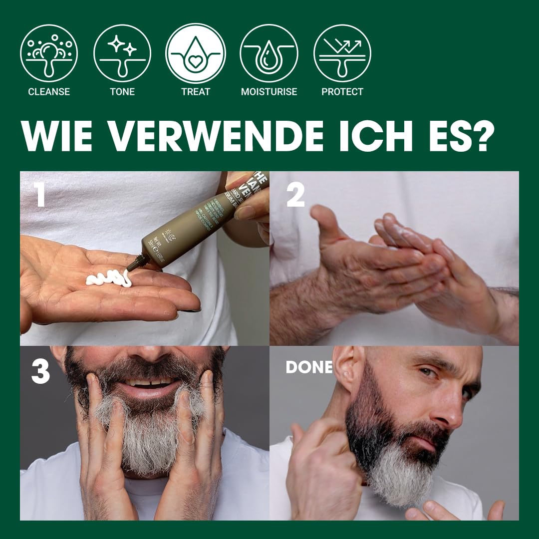 Shakeup – Bartserum, Bartöl, dickerer und vollerer Bart, bekämpft trockene Haut, gesundes Haarwachst