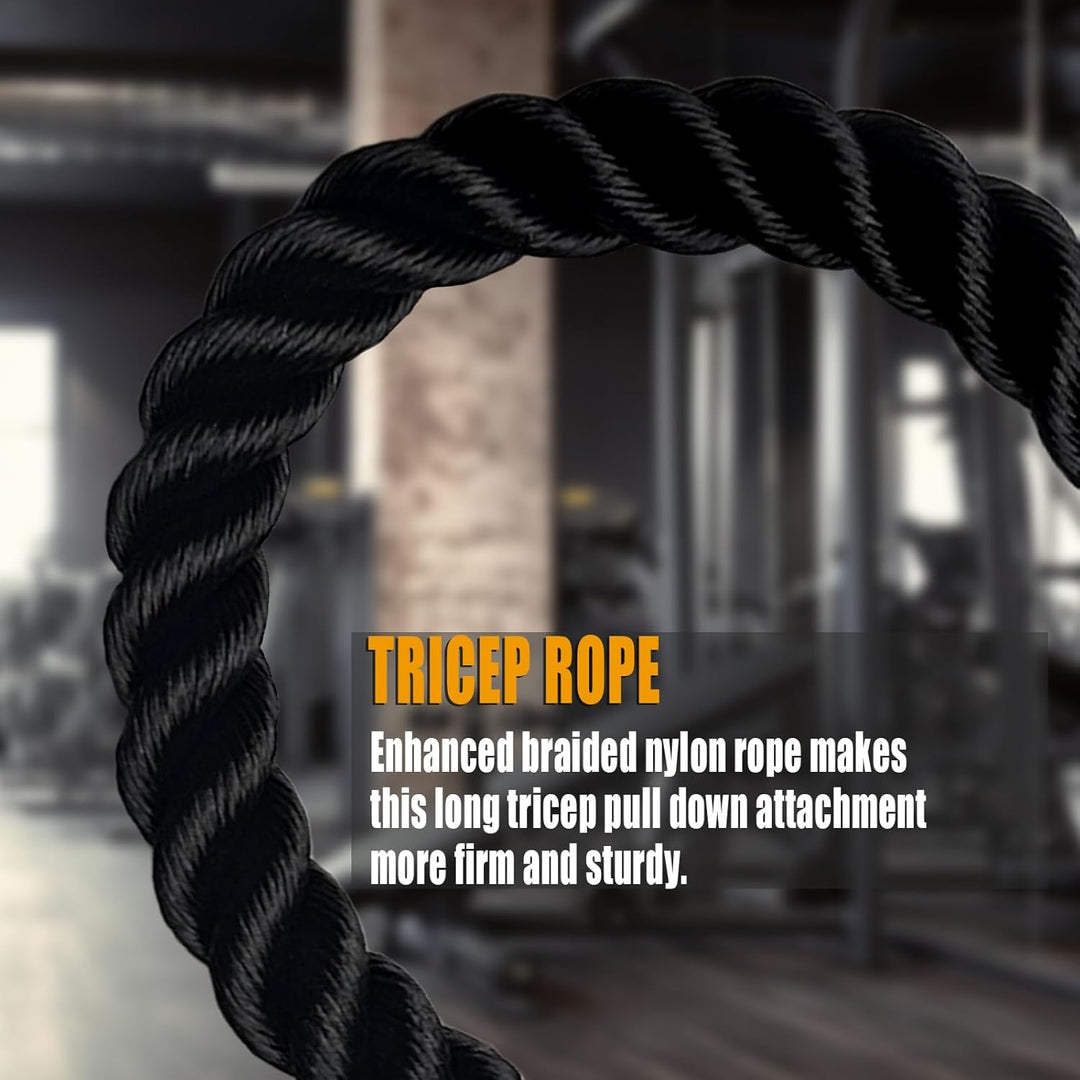 KORIKAHM langes Triceps Seil, Seil Pull Down Befestigung 120/140/160cm, Tricep Pull Down Seil für Ho