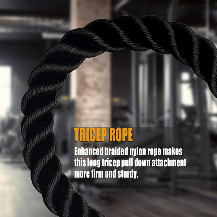 KORIKAHM langes Triceps Seil, Seil Pull Down Befestigung 120/140/160cm, Tricep Pull Down Seil für Ho