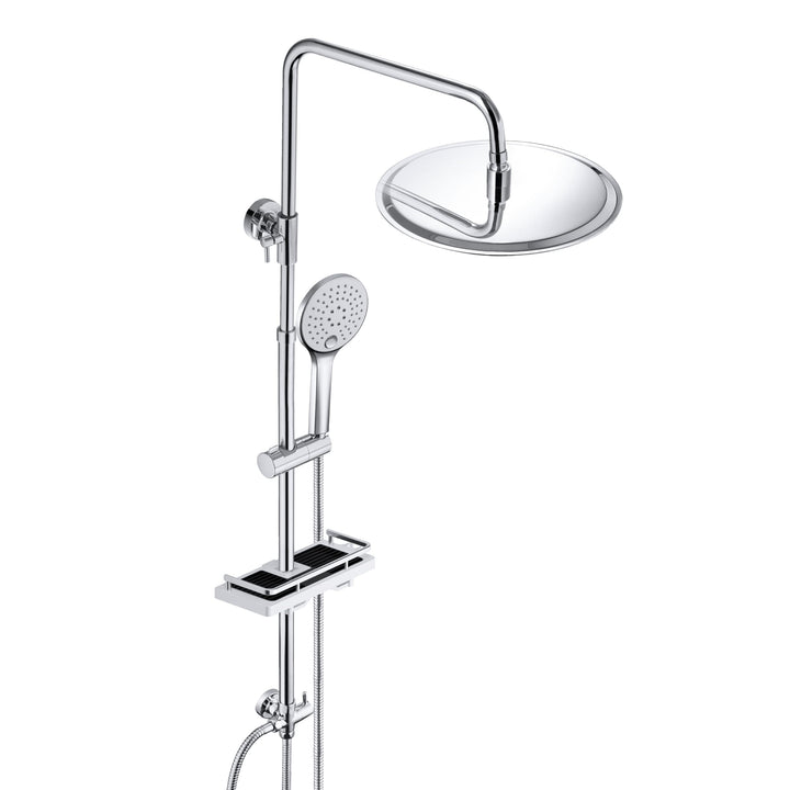JOHO Regendusche Duschsystem ohne Armatur, Rain Shower Duschset Überkopfbrauseset aus Edelstahl mit