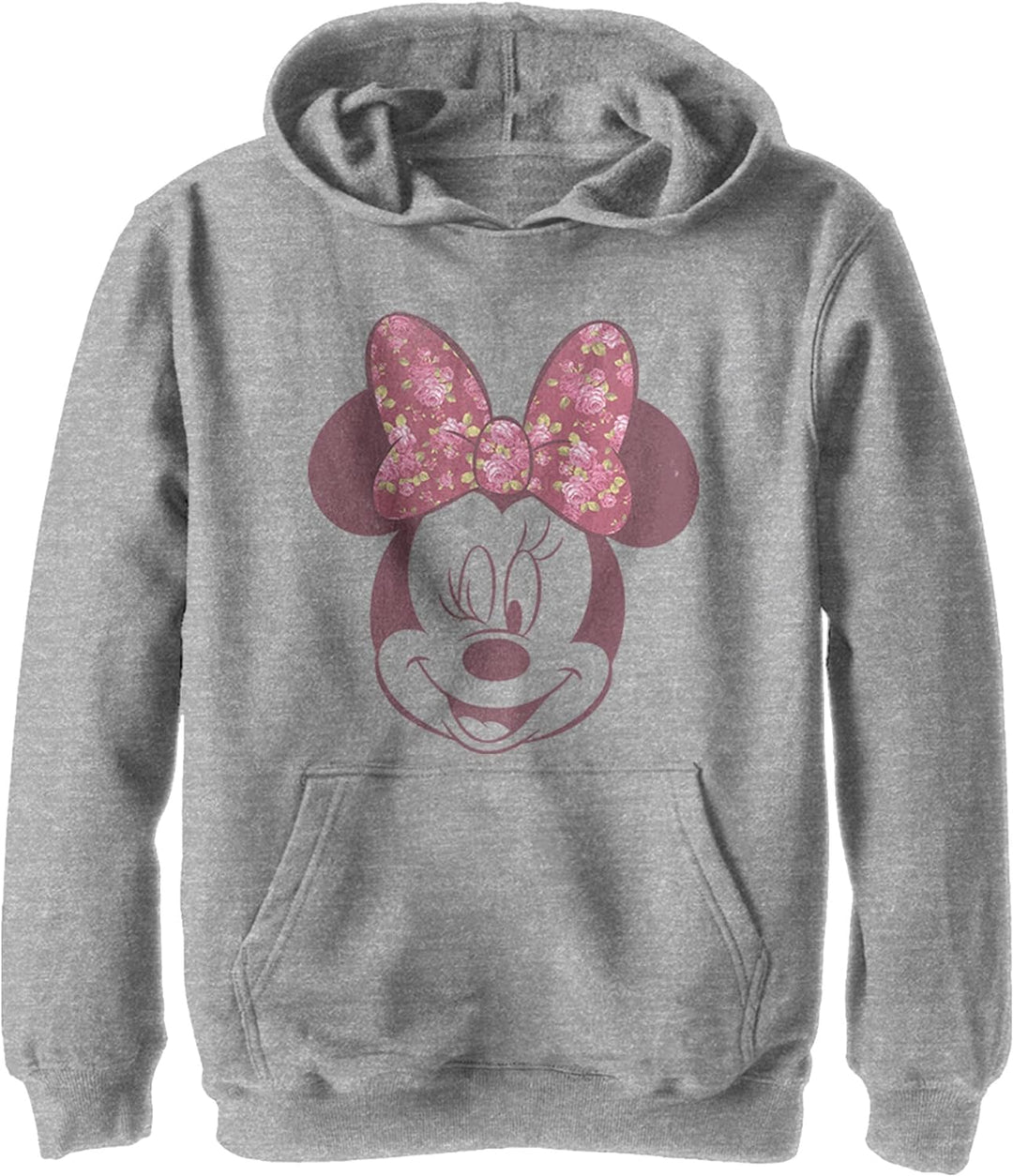 Disney Characters Love Rose Boy's Hooded Pullover Fleece, Athletic Heather, Small