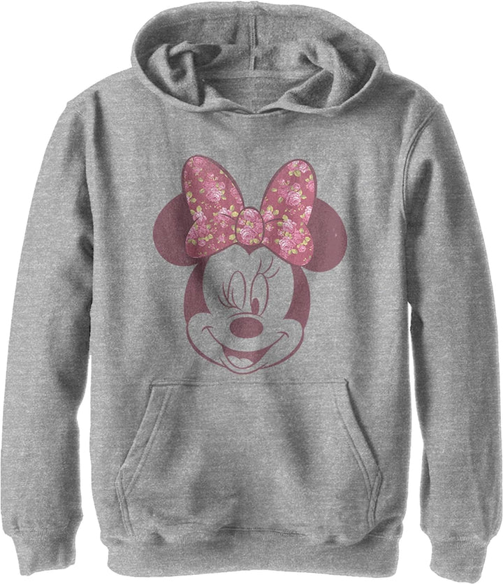 Disney Characters Love Rose Boy's Hooded Pullover Fleece, Athletic Heather, Small