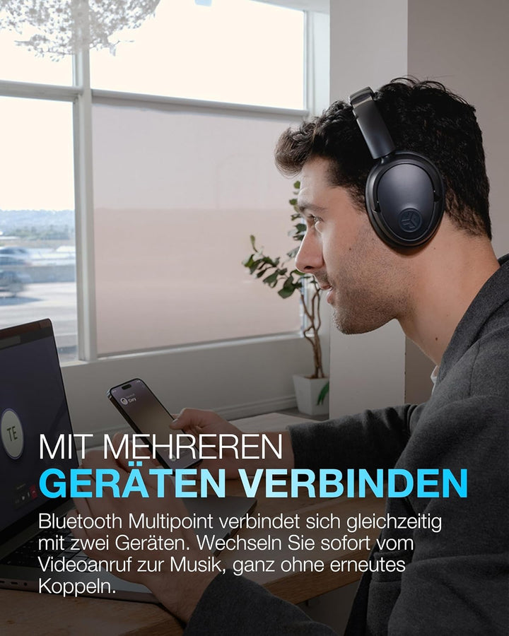 JLab JBuds LUX ANC Smart Noise Cancelling Over Ear Kopfhörer Bluetooth kabellos mit Mikrofon und akt