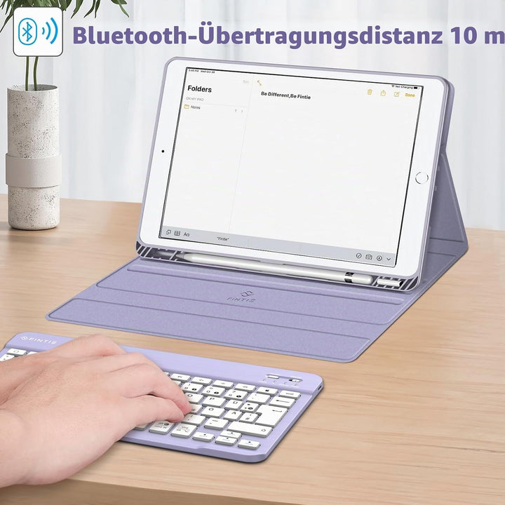 FINTIE Tastatur Hülle für iPad 10.2 Zoll (9/8/7 Generation, 2021/2020/2019) Fantacy Ombre, Fantacy O