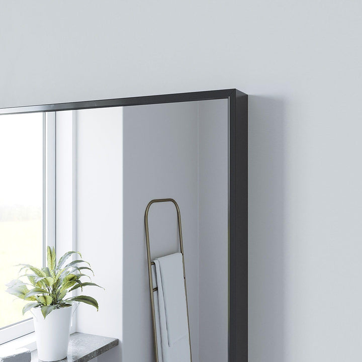 Badspiegel Wandspiegel Dekospiegel Spiegel schwarz Flur Bad gross 70x50 cm Vertikal und Horizontal m