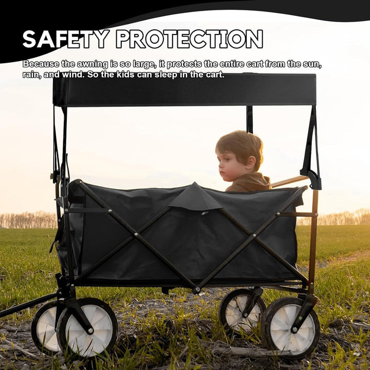 Roadtime Markise für Bollerwagen Faltbare,Regenschutzhülle Bollerwagen,Markise Shade Cover für Kinde