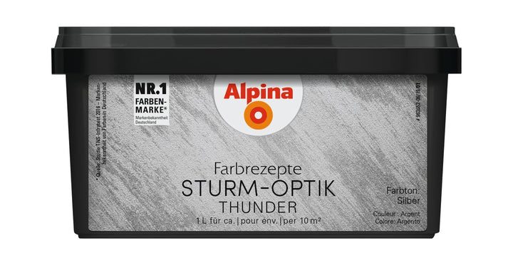 Alpina Aquarell, Farbrezepte STURM-OPTIK Silber 1 Liter