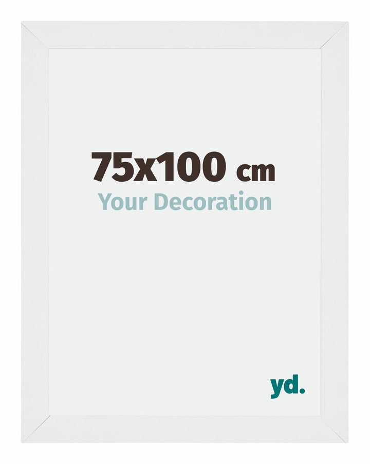 yd. Your Decoration - Bilderrahmen 75x100 cm - Weiss Hochglanz - Bilderrahmen aus MDF mit Acrylglas