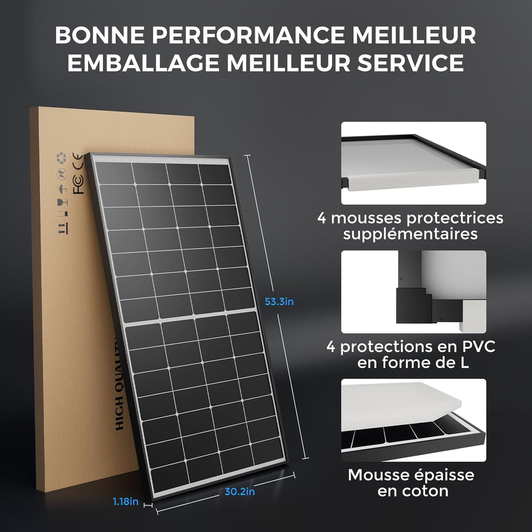18BB 200Watt Solarpanel, N-Type 12 V 200 W Solarmodul, 25% Hocheffiziente Monokristalline PV-Module,