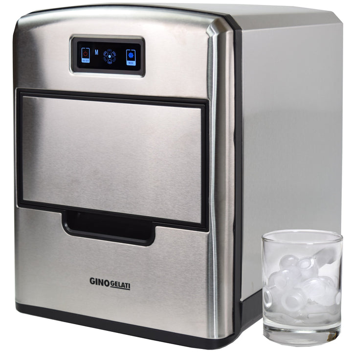 Gino Gelati GG-175W de Luxe Digitaler Edelstahl Eiswürfelbereiter Eiswürfelmaschine Icemaker