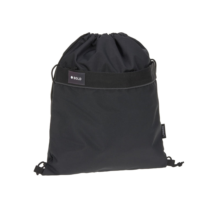 BOLD Lässig Kinder Turnbeutel Sportbeutel mit Rucksackfunktion/School String Bag Bold black Schwarz,