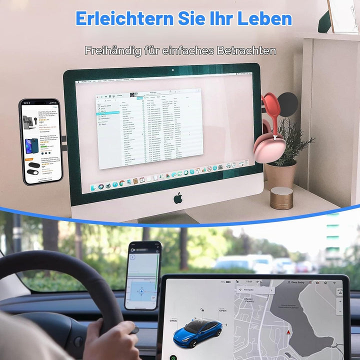 CloudValley Magnetische Laptop Handy Ständer, Einstellbare Kamera-Übergabe Zubehör für MacBook &amp; iPh