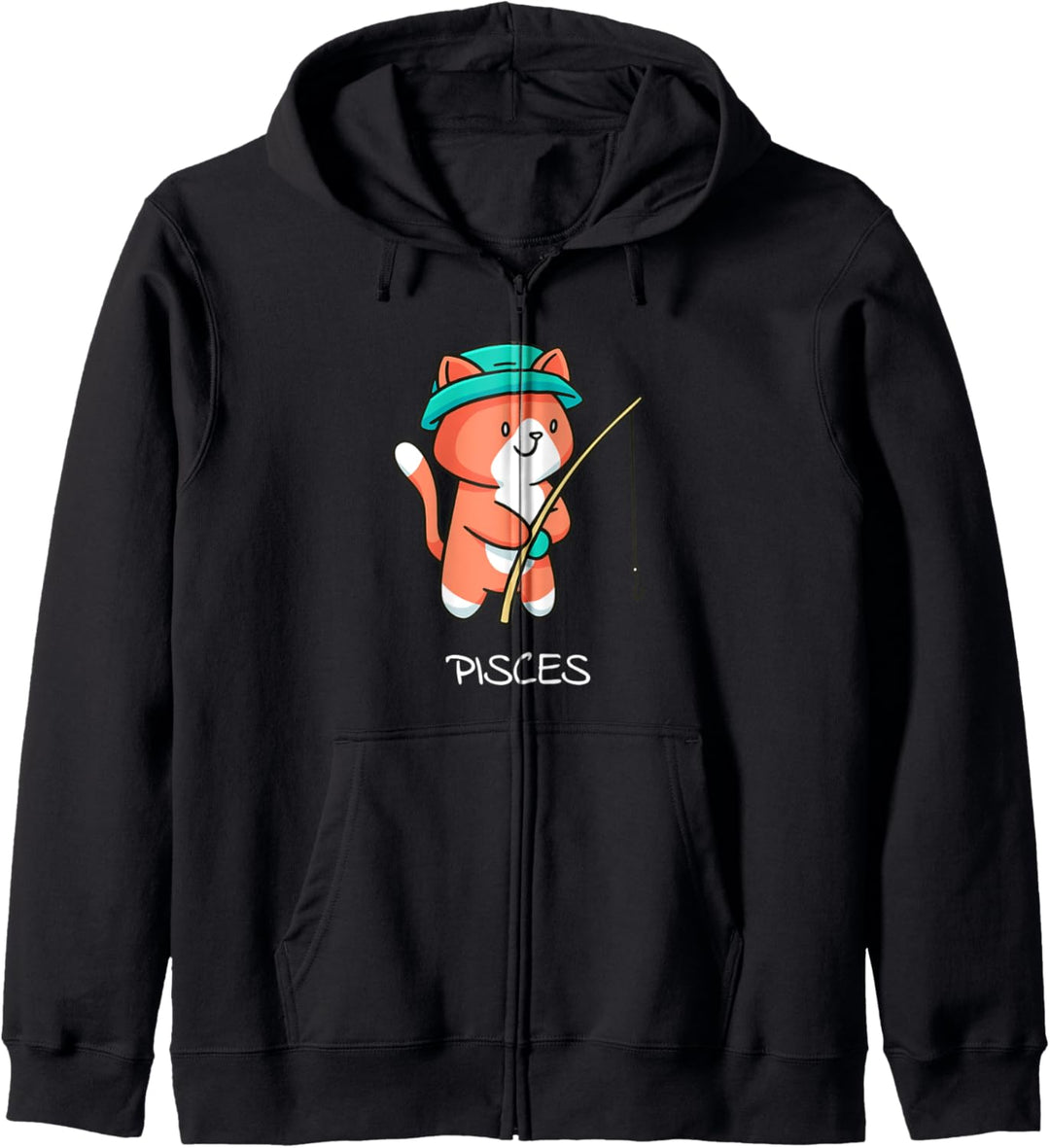 Fische Katze Tierkreiszeichen Kawaii Astrologie Katzen Kapuzenjacke