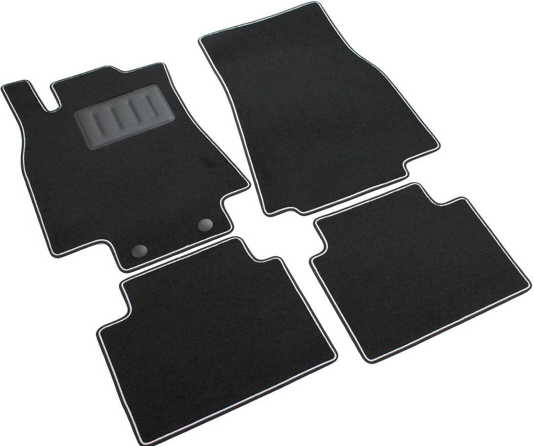 Das Teppich Auto, sprint02902, FuÃŸmatten Teppiche Schwarz rutschfest, verstÃ¤rkter Rand, zweifarbig