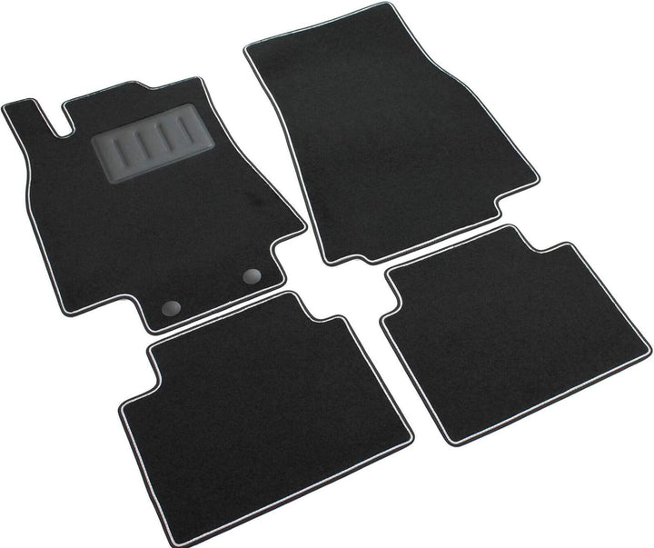 Das Teppich Auto, sprint02902, FuÃŸmatten Teppiche Schwarz rutschfest, verstÃ¤rkter Rand, zweifarbig